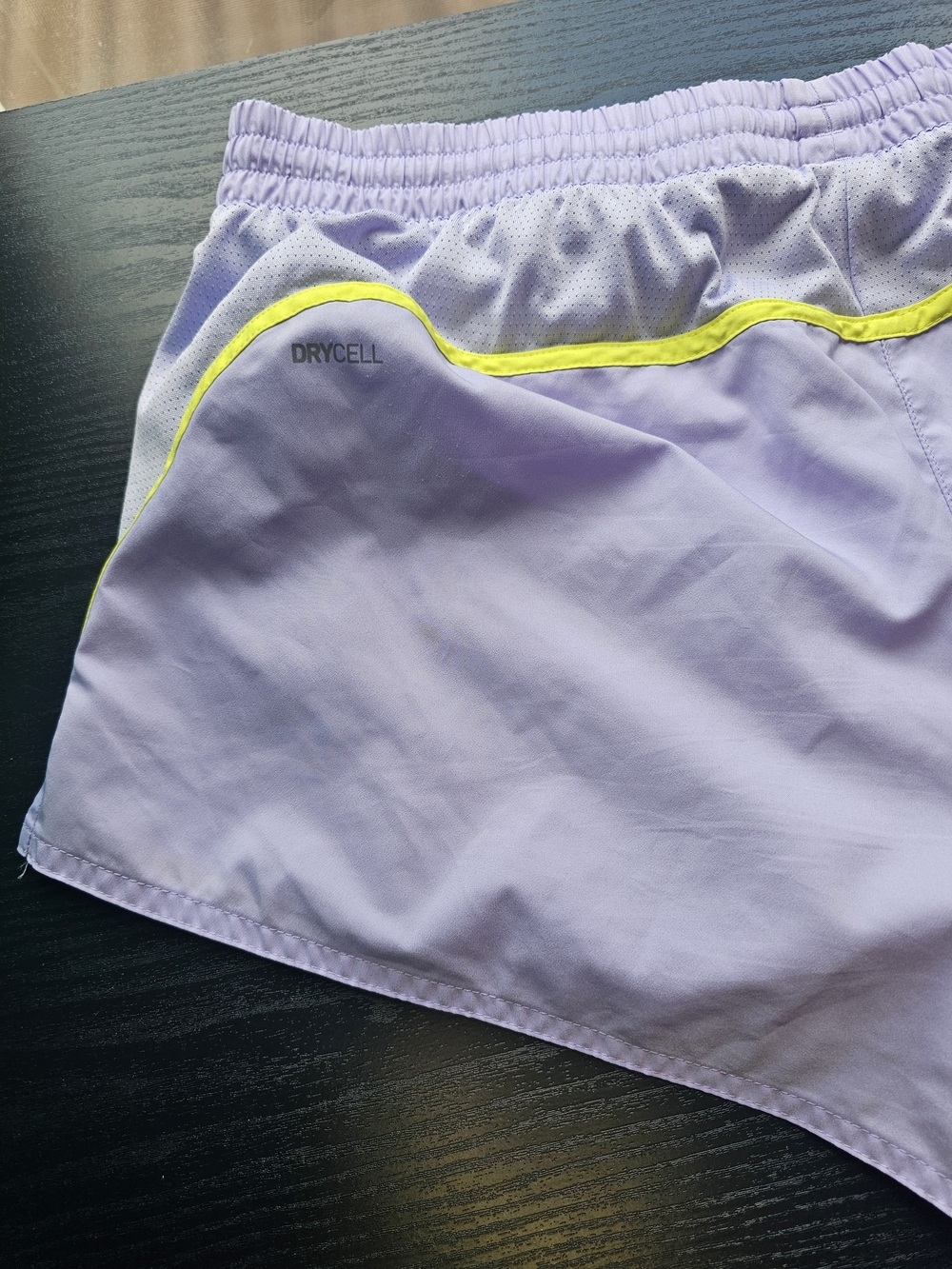 Puma Lavender Athletic Dri Cell Running Shorts with Yellow Trim Women's L - Picture 9 of 11